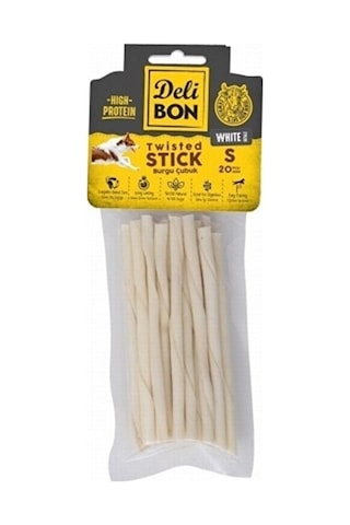 Delibon Deri Burgu Çubuk İnce Boy Beyaz 12'li