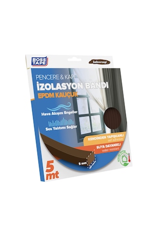 Boss Tape Epdm Kare Kahverengi 5 X 15 Mm 5 M