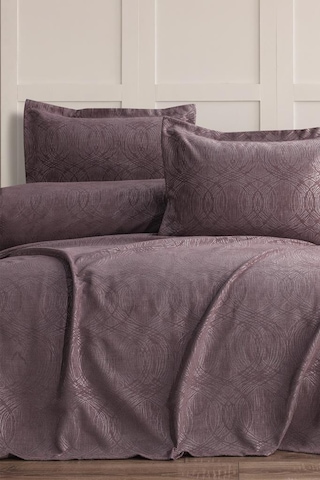 Aren 2 Parça Tek Kişilik Pike Takımı 180x240 Pudra Pudra