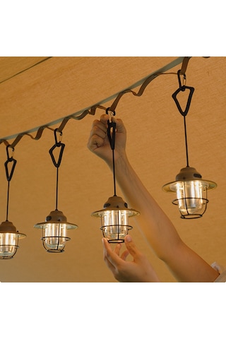 Shinetrip Akülü Kamp Lambası Taşınabilir Hung Işık Açık Çadır Yeşil