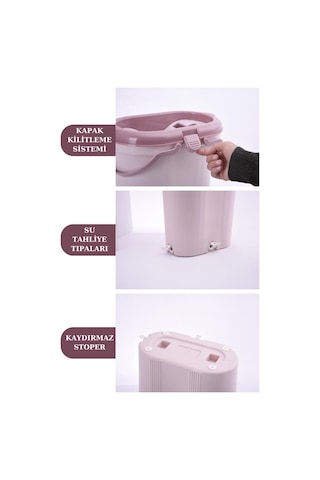 Flora Trio 3 Bölmeli Tablet Mop Temizlik Seti 14 L + 4 Adet Yedek Mikrofiber Bez