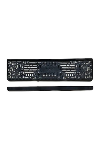 Oto Araç Plakalığı Siyah Plakalık Araba Plaka Çerçevesi 2 Adet Siyah Pianoblack