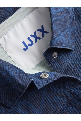Jack & Jones Kadin Cep Detayli Desenli Gömlek Ceket - Sarah - 12280825 Insignia Blue