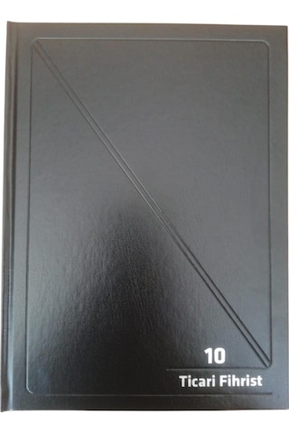 Fihrist Ticari 10'lu 20x28 Siyah Cilt Bezli 1 Adet Artlantis Tica