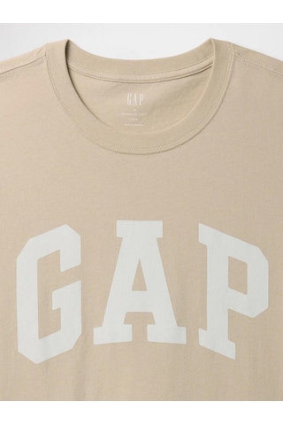 Gap 856659023 V-everyday Soft Basic Logo T Erkek Tişört Bej