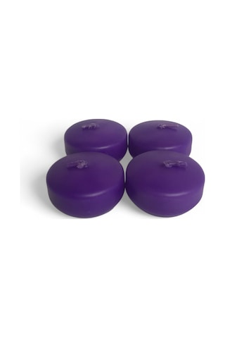Yuvarlak 4 Lü Mum Mor Mor
