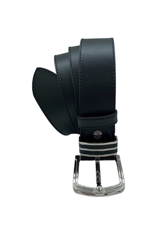 Süzer Deri 4.5 Cm Spor Metal Köprülü Suni Deri Kemer Toka Köprü Takımlı Siyah