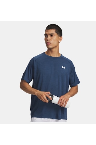 Under Armour Tech Textured Ss Erkek T-shirt 1382796-498 Mavi