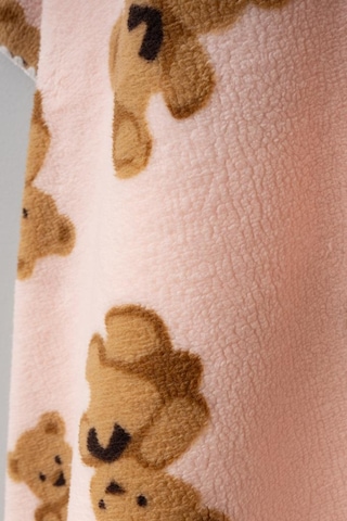 Bebitof Sevimli Ayıcıklar Desenli 90x100 Cm Peluş Bebek Battaniye Bbtf.pmb.95076 Pembe