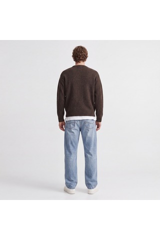 Jack & Jones Erkek Relaxed Fit Triko Kazak - Soho - 12278924 Cocoa