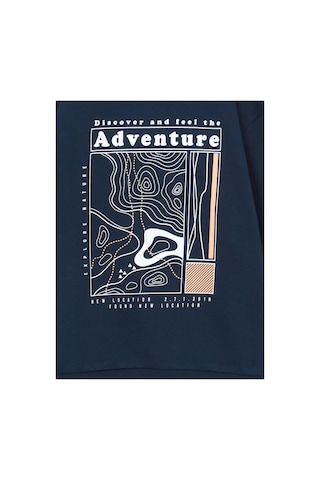 LC Waikiki Lcw Kids Lacivert Bisiklet Yaka Erkek Çocuk Sweatshirt New Navy