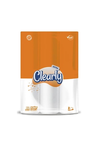 Clearly Extra Ev Tipi Rulo Havlu 12'li 4 Paket 48 Rulo