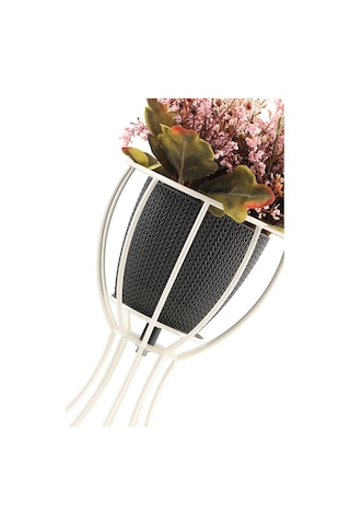 Anafor Saksılık Beyaz 25 Cm Siyah Saksı