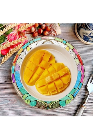 Flybuy Adet Dıy Elmas Sanat Boyama Masa Örtüsü, Masa Dekoru, 19,5x19,5 Cm, 5d Dıy Set Diğer