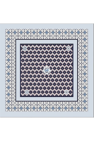 Deserto Fashion 2026 Avantgarde Serisi Çift Taraflı %100 İpek Twill Eşarp 90x90 Çok Renkli 09704177