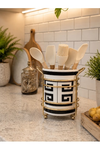Kaşıklık - Versa Desen Siyah Gold