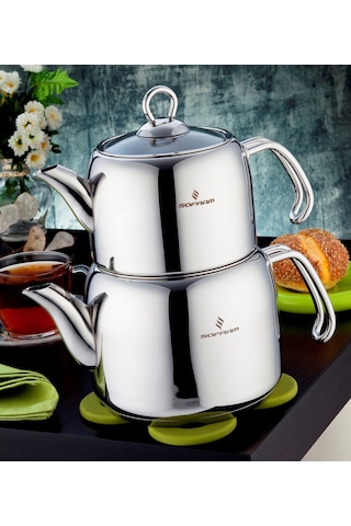 Sofram Soft Aile Boy Çaydanlık Takımı Sabit Süzgeçli