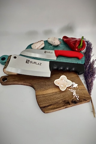 Sürmene Nakiri Şef Bıçağı Et. Kemik Kırma Satırı. Şef Seti