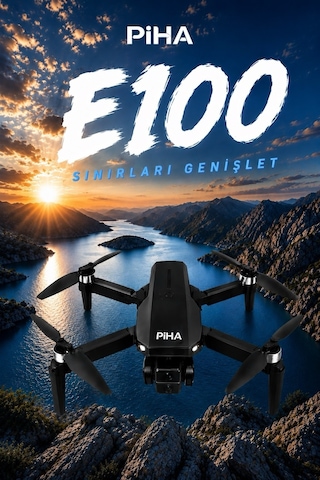 E100 Fırçasız Motor Hd 720p Çift Kameralı 2batarya&25dakika Uçuş Taşıma Çantalı Drone