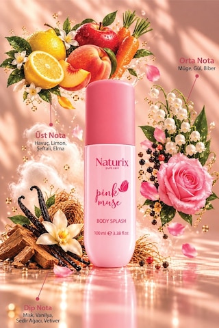 Naturix Pink Muse Vücut Spreyi 100 Ml Meyvemsi Ve Çiçeksi Koku
