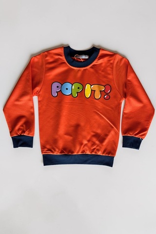 Minik Motion 3'lü Set Çocuk Baskılı 2 İplik Penye Sweatshirt Açık Yeşil - Turuncu - Yeşil