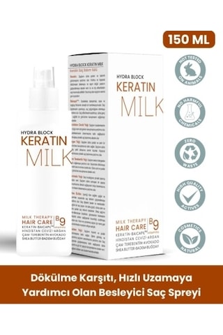 Boom Butter Keratin Milk (Sütü) Hızlı Uzama Dökülme Karşıtı Saç Spreyi 150 ML