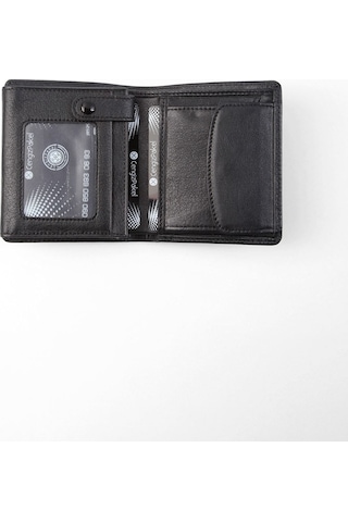 Erkek Siyah Hakiki Deri Küçük Boy Cüzdan Siyah