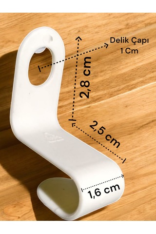 10 Adet Çok Amaçlı Askı Çoğaltıcı Dolap İçi Organizer Askı Beyaz