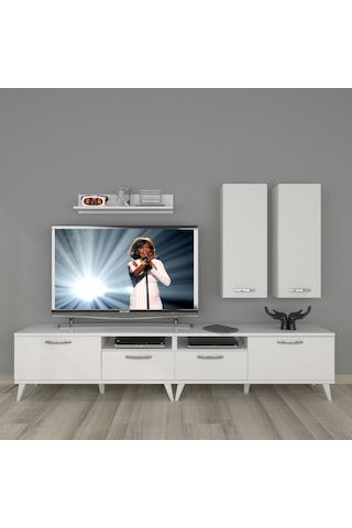 Decoraktiv Eko 5220d Slm Retro Tv Ünitesi Tv Sehpası Beyaz