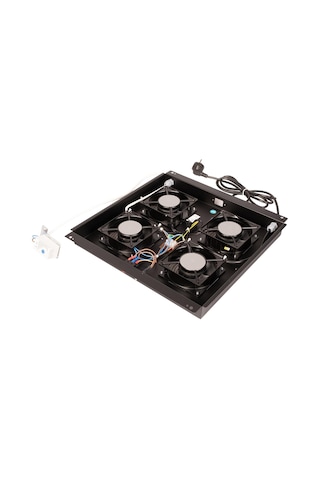 Lande 4 Fanlı Fan Modülü Termostatlı Siyah