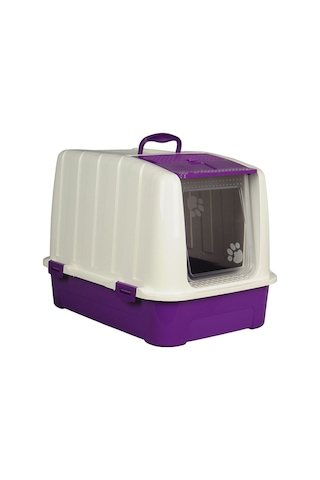 Pribor Hz-335 Kedi Köpek Evcil Hayvan Tuvaleti Büyük Boy Beyaz Eflatun