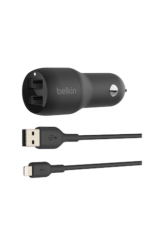 Belkin Çift Usb Araç Şarj Cihazı 24 W, Usb-lightning Kablosu Dahi