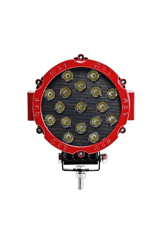 Off Road Sis Lambası Kırmızı 16 Cm Yuvarlak 17 Led 1 Adet