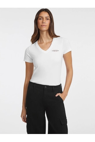 Guess Kadın T-shırt W4yı23j1314-g011 Beyaz