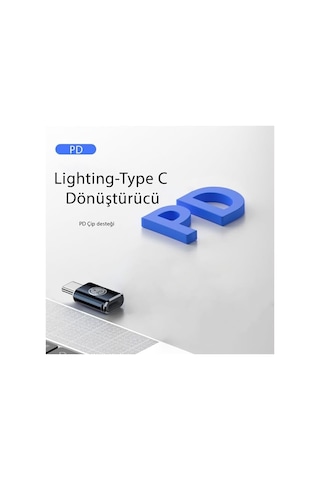 35w Type C To Lightning İphone 15 Max Pro Plus Yuva Çevirici Hızlı Şarj Aktarımı Otg Dönüştürücü Koyu Mavi Otgtm Otgtm-d