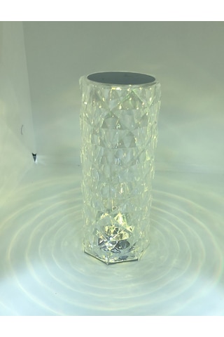 Lebron Usb Şarj Lambası Uzaktan Kumandalı Dokunmatik Kristal Masa Lambası Çok Renkli