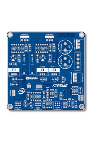 30 Watt Çift Kanal Hi-fi Amfi Devre Kartı - Lm1875 - Lm7915 - Lm7815 - Lm7805