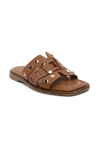 Greyder 59250 Taba Hakiki Deri Kadın Terlik -814 Taba