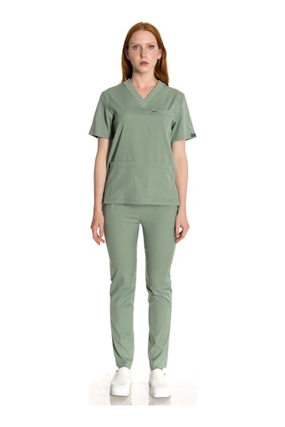 Unisex Likra Çağla Yeşili Scrubs
