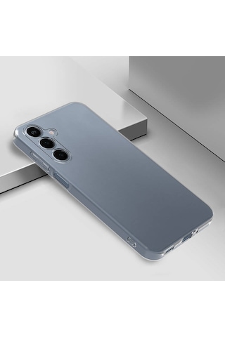 Kilifone - Galaxy S24 Fe Uyumlu - Kılıf Şeffaf Soft Slim Fitt Süper Silikon Kapak - Şeffaf