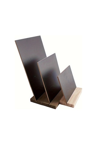 Xuweiwei 1 Adet Vintage Kara Tahta Mesaj Panosu - L Ahşap Tabanlı Dayanıklı Ofis Kafe Dekor