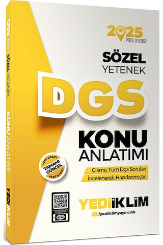 Yediiklim Yayınları 2025 Dgs Sözel Yetenek Konu Anlatımı