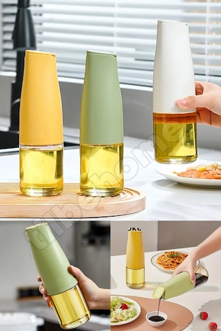 Tilbe Home 2li Fonksiyonlu Cam Yağdanlık 500ml Still Yerçekimi Ot