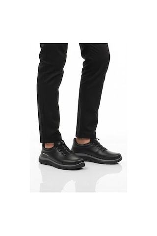 Siyah Bilekten Lastikli Erkek Spor Ayakkabı Flexible Pu M Siyah-siyah