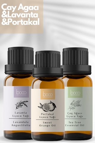 Boco Born In Cosmetics Çay Ağacı + Lavanta + Portakal Saf Aromaterapi Uçucu Yağı 3 x 10 ML