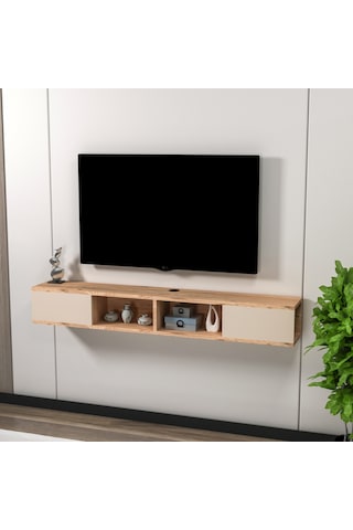 Arnetti Duvara Monte Mayer Televizyon Sehpası, Atlantik Çam Bej