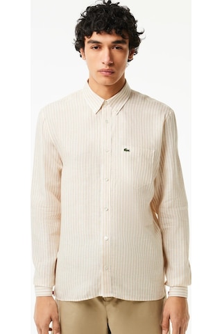 Lacoste Men's Regular Fit Yellow Shirt Standart Kesim Erkek Keten Gömlek Sarı