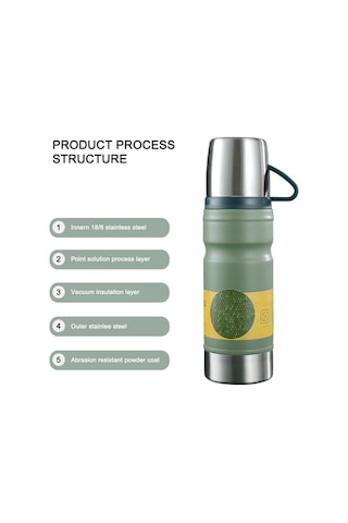 Kapris Çelik 3lü Termos Seti 680 Ml Gri Kap-290 Gri