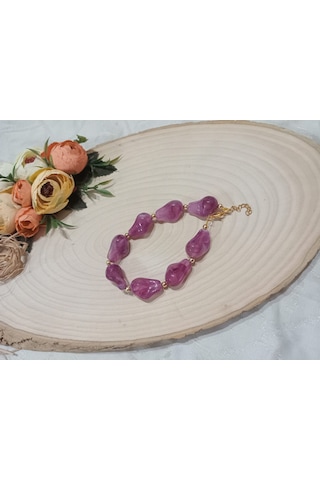 Mor Kaya Modeli Bileklik Mor