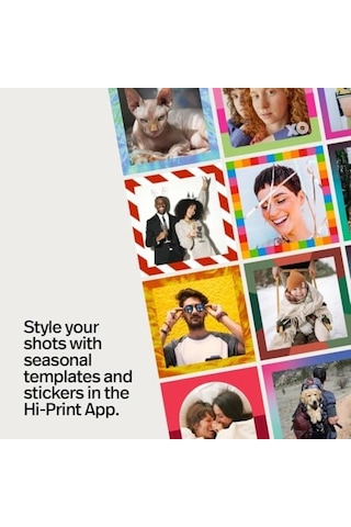 Polaroid Hi-print - Bluetooth Bağlantılı 3x3 Fotoğraf Boya-alt Yazıcı - 10 Fotoğraf Sayfası Dahil 9196 Diğer
